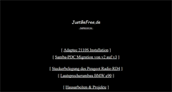 Desktop Screenshot of justbefree.de